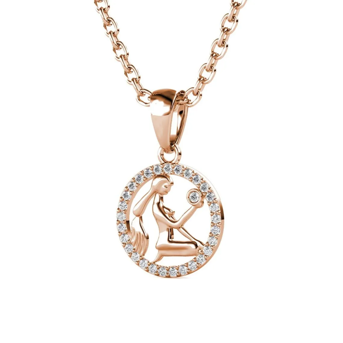 MYC-Paris Pendentif Zodiaque Vierge Or Rose | Femme Collier Et Pendentif