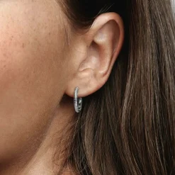 Pandora Petites Créoles à Charms Moments | Femme Boucles D'Oreilles