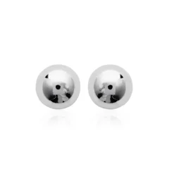 Maison de la Bijouterie Puces argent femme rhodié boules - W0Y403Y4 | Femme Boucles D'Oreilles