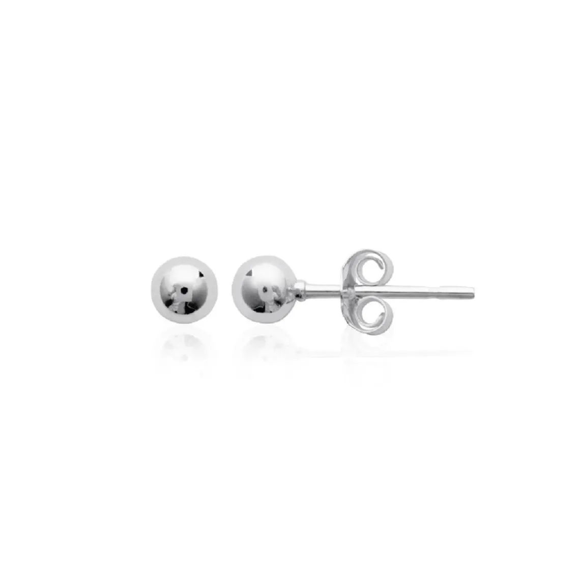 Maison de la Bijouterie Puces argent femme rhodié boules - W0Y403Y4 | Femme Boucles D'Oreilles