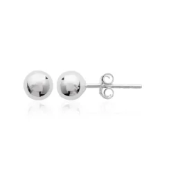 Maison de la Bijouterie Puces argent Femme rhodié boules - W0Y403Y6 | Femme Boucles D'Oreilles