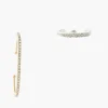 Balaboosté Set De 2 Bijoux D' Oreille Femme Avec Strass - 3502456534186 Métal Doré | Femme Boucles D'Oreilles