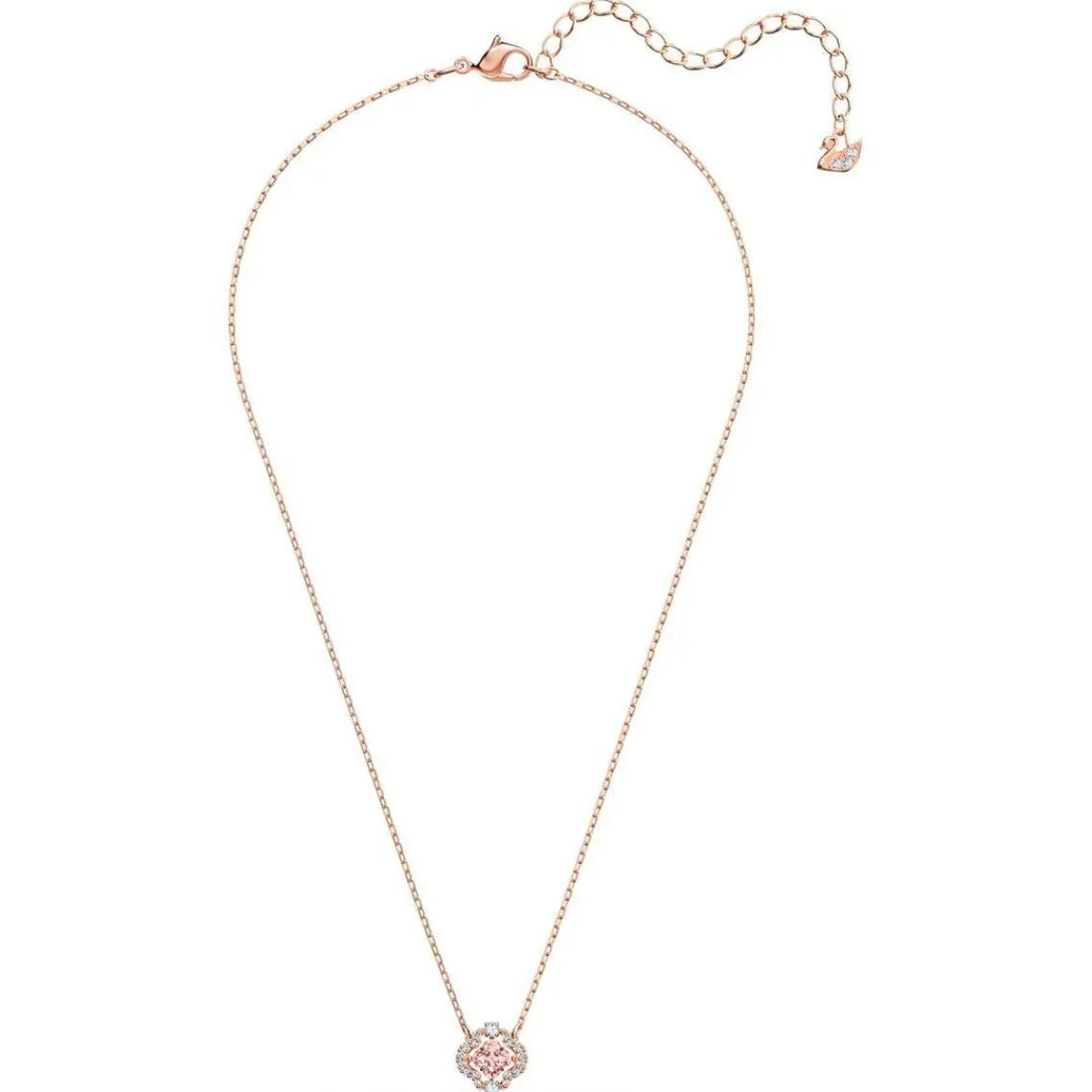 Swarovski Bijoux SET Swarovski 5516488 - Set collier et boucles d'oreilles métal rose pierres sertis blanc Femme | Femme Boucles D'Oreilles