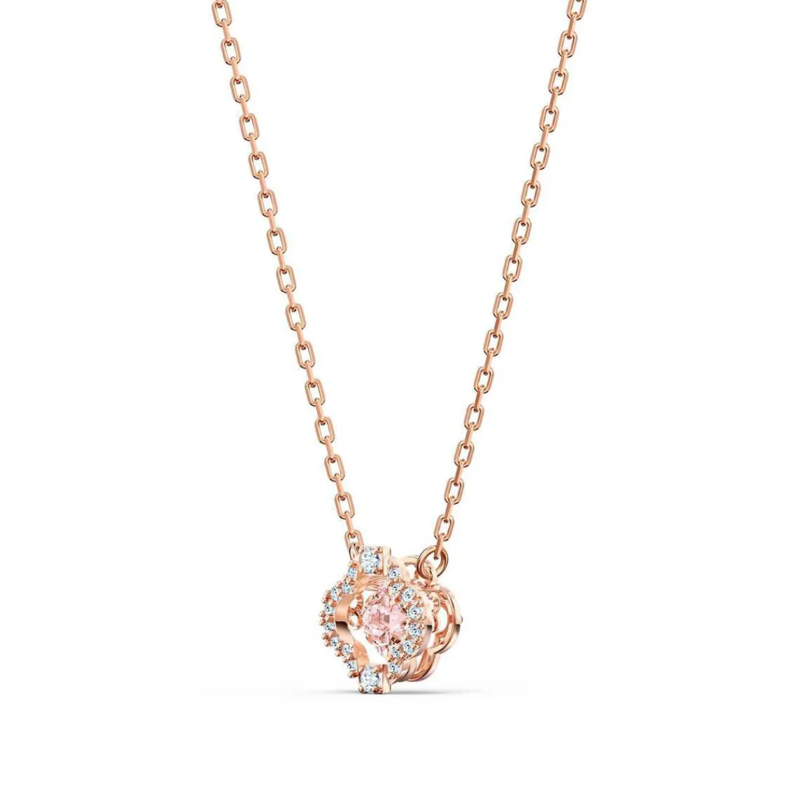 Swarovski Bijoux SET Swarovski 5516488 - Set collier et boucles d'oreilles métal rose pierres sertis blanc Femme | Femme Boucles D'Oreilles