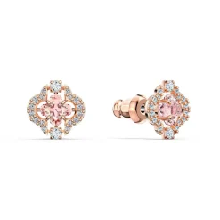 Swarovski Bijoux SET Swarovski 5516488 - Set collier et boucles d'oreilles métal rose pierres sertis blanc Femme | Femme Boucles D'Oreilles